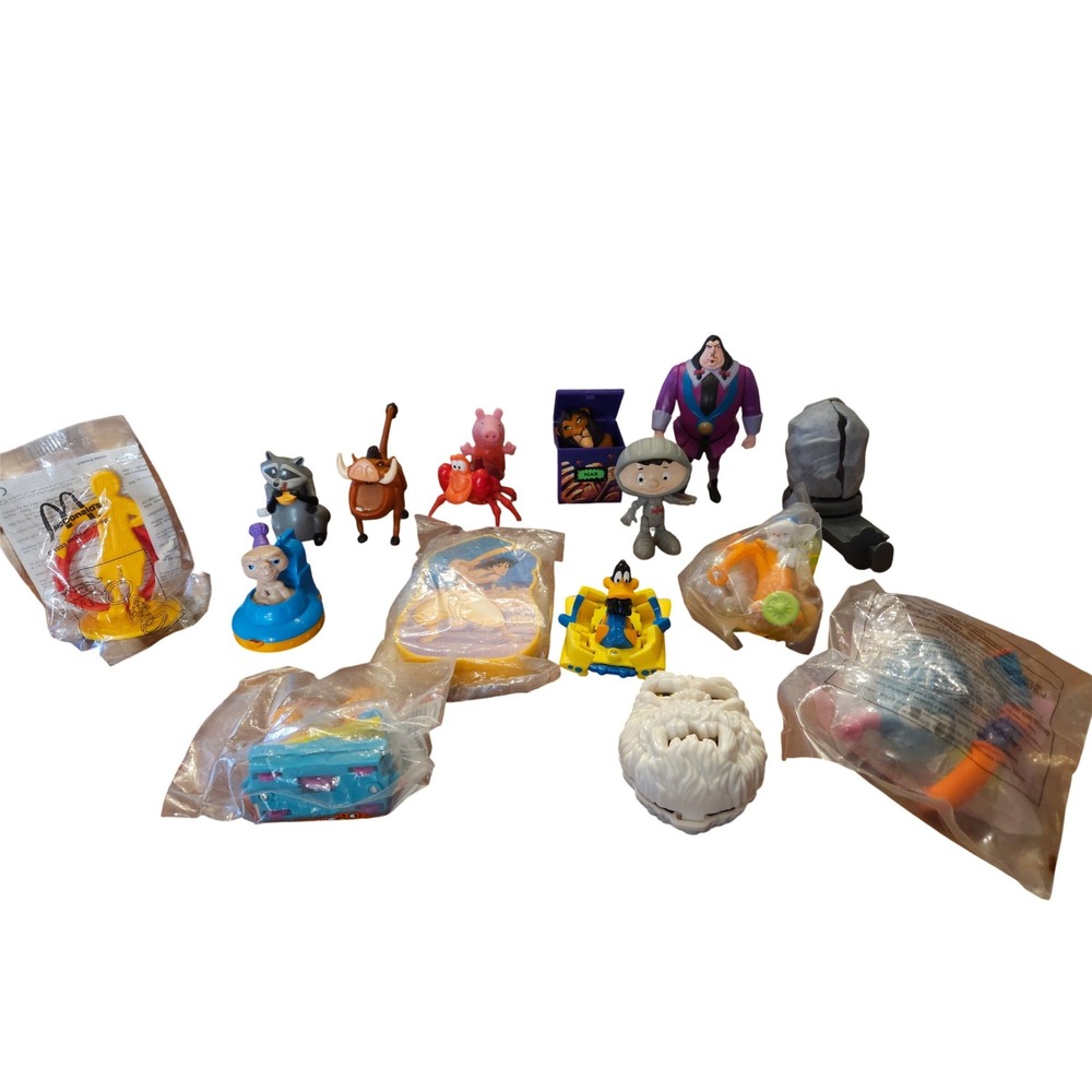 McDonalds Happy Meal Toys Lot Burger King Disney 1993 1994 90's Vintage